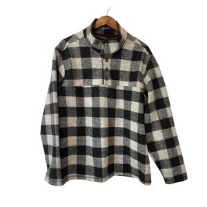 Men’s  John Wayne Fleece Barn Chore Pullover Buffalo Plaid‎ Size XXL Country
